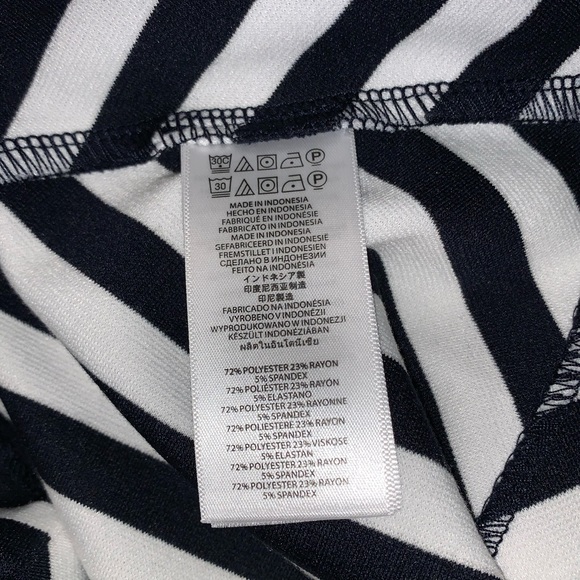 MICHEAL MICHAEL KORS fit and flare striped long sleeve mini Dress size 4 skater - Picture 12 of 12